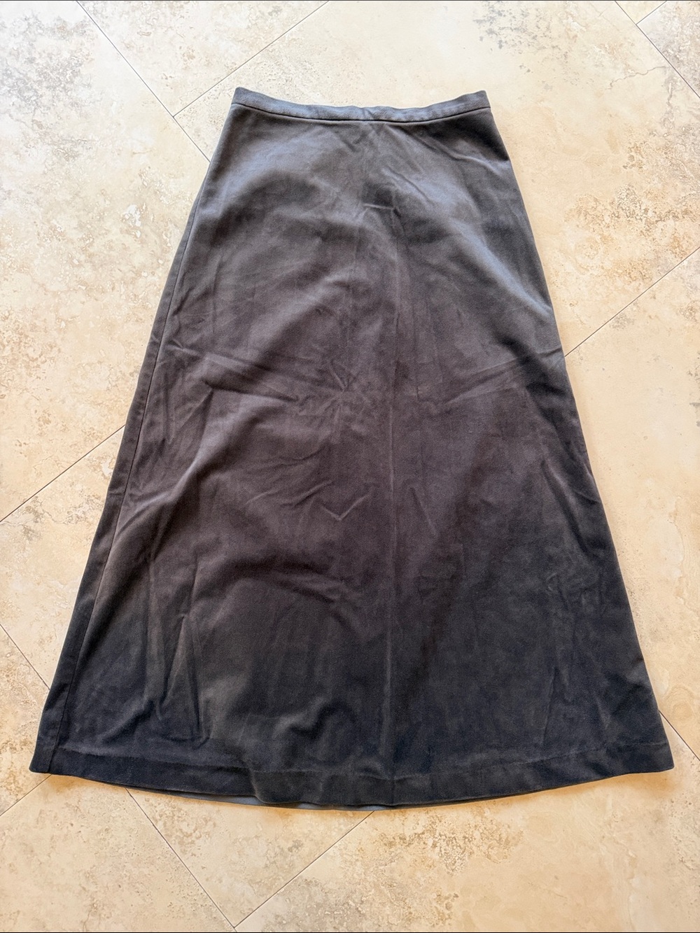 Grey Velvet  A-Line Women's Skirt